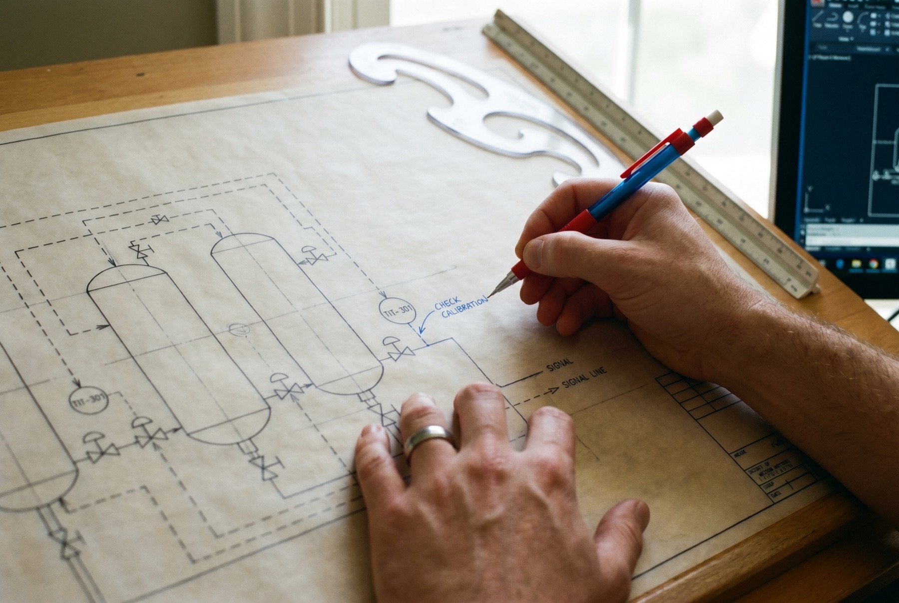 Engineer P&ID drawing